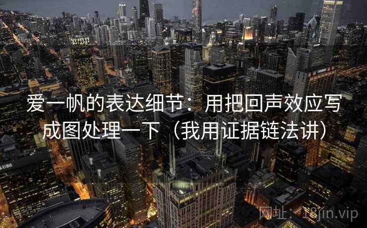 爱一帆的表达细节：用把回声效应写成图处理一下（我用证据链法讲）