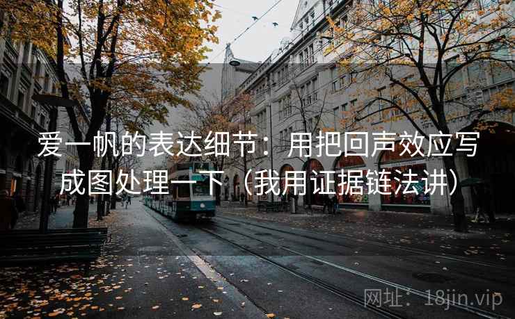 爱一帆的表达细节：用把回声效应写成图处理一下（我用证据链法讲）
